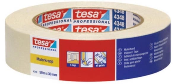 Tesa 4348 maalarinteippi - Kermanvärinen - 19mm x 50m