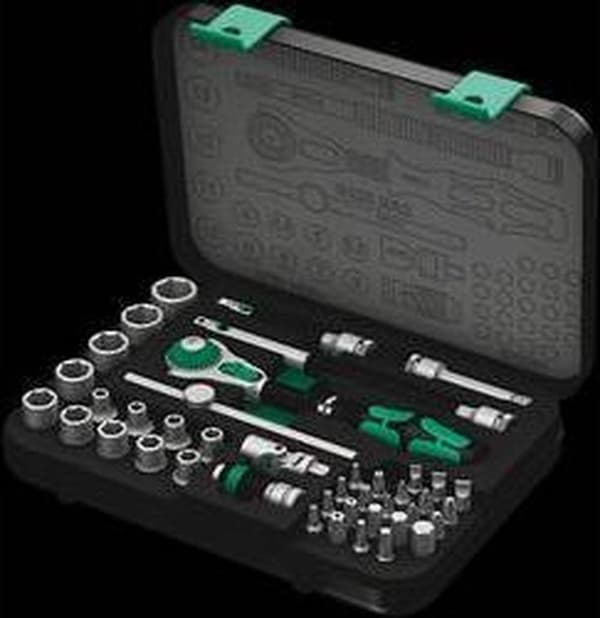 Wera 8100 SA 2 Zyklop 05003533001 Hylsnyckelsats Metrisk 1/4 (6,3 mm) 42 stycken