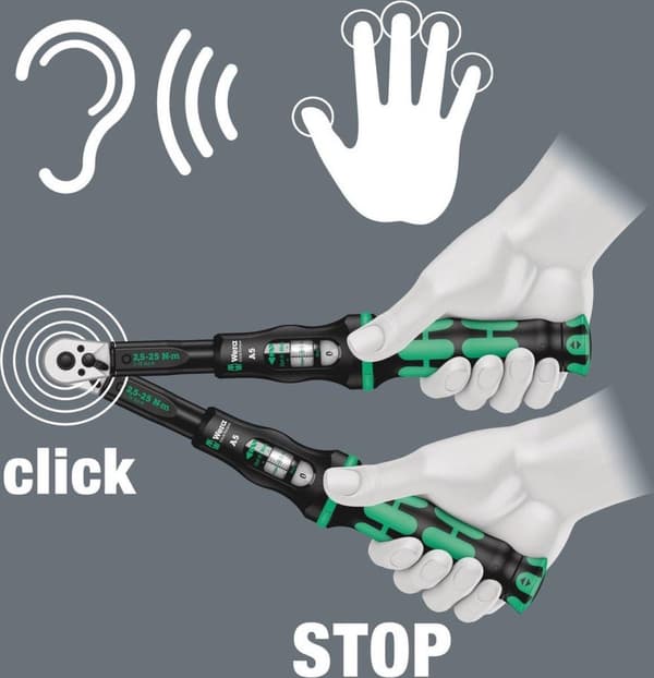Wera Click-Torque C 2 05075621001 Momenttiavain Kääntyvä räikkä 1/2 (12,5 mm) 20 - 100 Nm