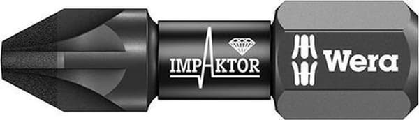Wera 5057621001 1/4" Pozidrive Impaktor Bit - PZ2 x 25mm