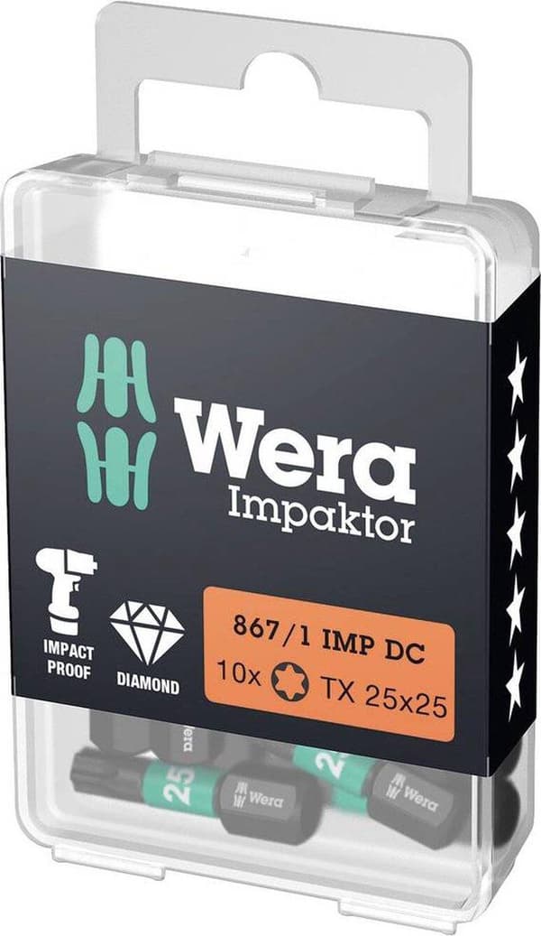 Wera 05057626001 1/4" Torx Impaktor Diamond Bit - T30 x 25mm