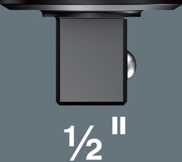 Wera 05078637001 Plug-in skralde 7772 C, vendbar, 1/2