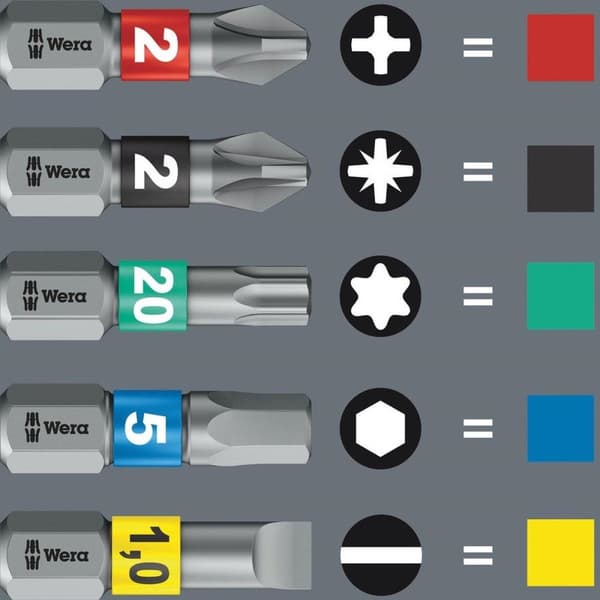 Wera - 851/1 BDC SB - bits - ph1x25 mm - 5 st.