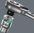 Miniatyrbillede 6 af 10: Wera - 8004 B Zyklop Metal - skralde med omskifterhåndtag med 3/8" drev - 222mm