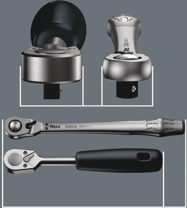 Wera Zyklop Metal 8100 SB 8 05004048001 Topnøglesæt Metrisk 3/8 (10 mm) 29 stk.