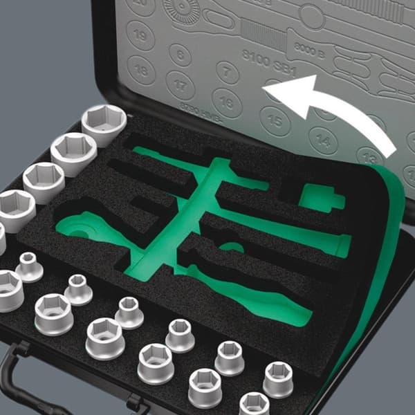 Wera 5160785001 43-delt Zyklop Speed Ratchet Set - Metrisk - 1/4" og 1/2"