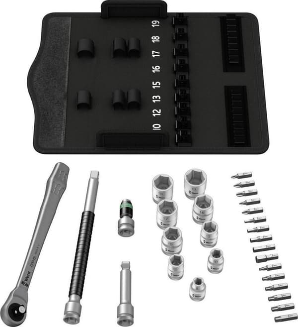 Wera Zyklop Metal 8100 SB 7 05004047001 Hylsnyckelsats Metrisk 3/8 (10 mm) 29 stycken