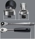 Miniatyrbillede 4 af 6: Wera Zyklop Metal 8003 A 05004003001 Vendbar skralde 1/4 (6,3 mm) 141 mm