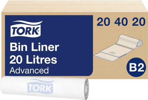 Affaldssække Tork Bin Liner 20 liter 10x100 stk