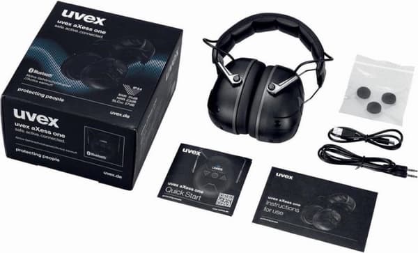 Uvex aXess one - Bluetooth Active Noise Reduction Headset 31dB Sort