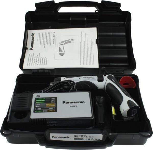 Panasonic EY7410LA2S 3,6V Li-Ion batteri pen bore-/skruetrækker sæt (2x 1,5Ah batteri) i etui