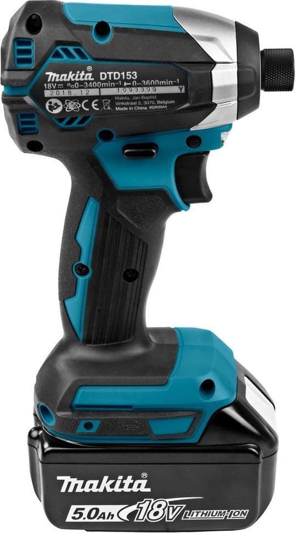 Makita DTD153RTJ 18V Corless Impact Driver 2x 5,0Ah i Mbox
