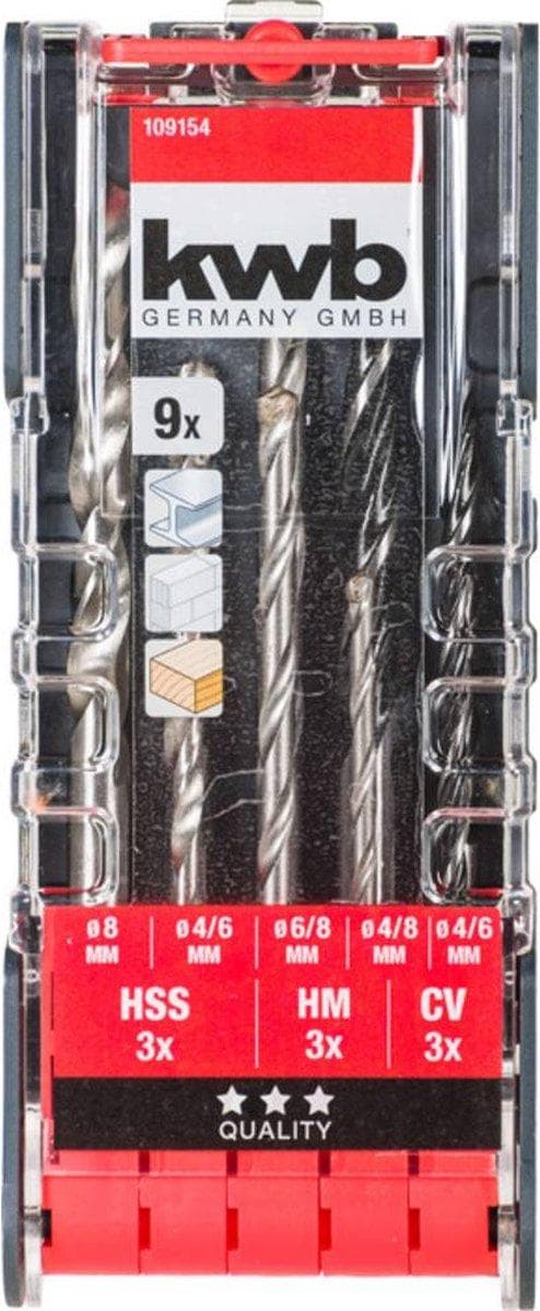 KWB Promo kombiborrset 9 st