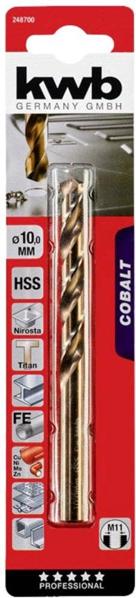 KWB koboltmetalbor på kort - 10,0 mm