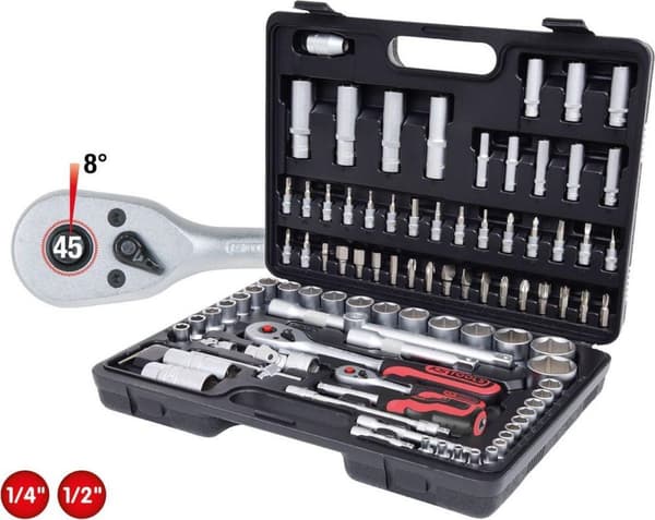 KS Tools CLASSIC Skraldenøgle og topnøglesæt 96 dele 17.0796