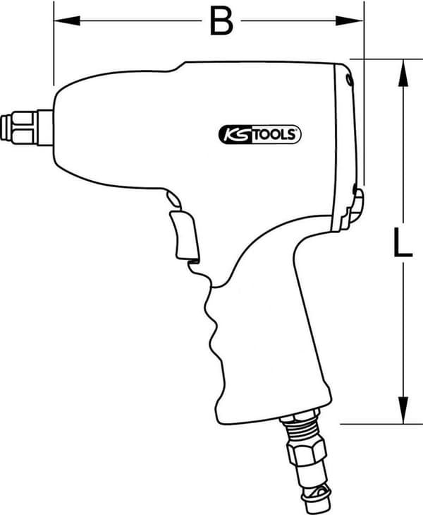 KS Tools 515.3400 515.3400 Pneumatisk slagnøgle Maks. drejningsmoment: 860 Nm