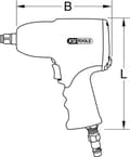 Miniatyrbillede 3 af 3: KS Tools 515.3400 515.3400 Pneumatisk slagnøgle Maks. drejningsmoment: 860 Nm