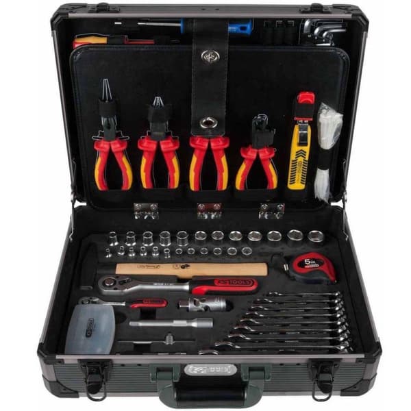 KS Tools Sähköasentajien työkalusarja 1/4" + 1/2" 128 kpl 911.0628