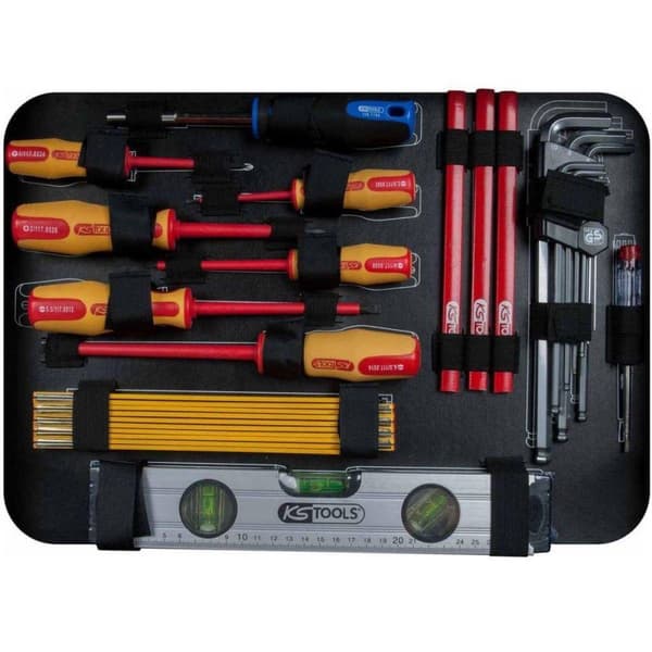 KS Tools Sähköasentajien työkalusarja 1/4" + 1/2" 128 kpl 911.0628