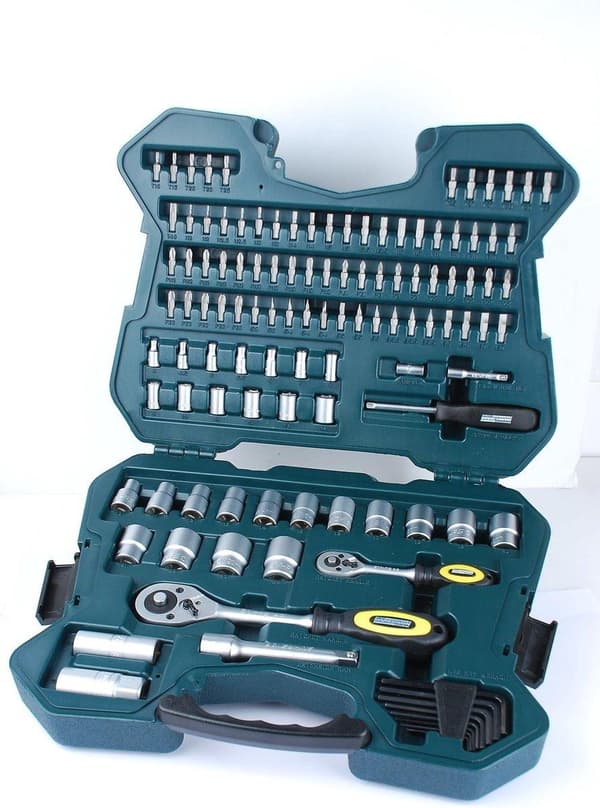Brüder Mannesmann 98415 115-delt fatningssæt - 1/4" og 1/2"