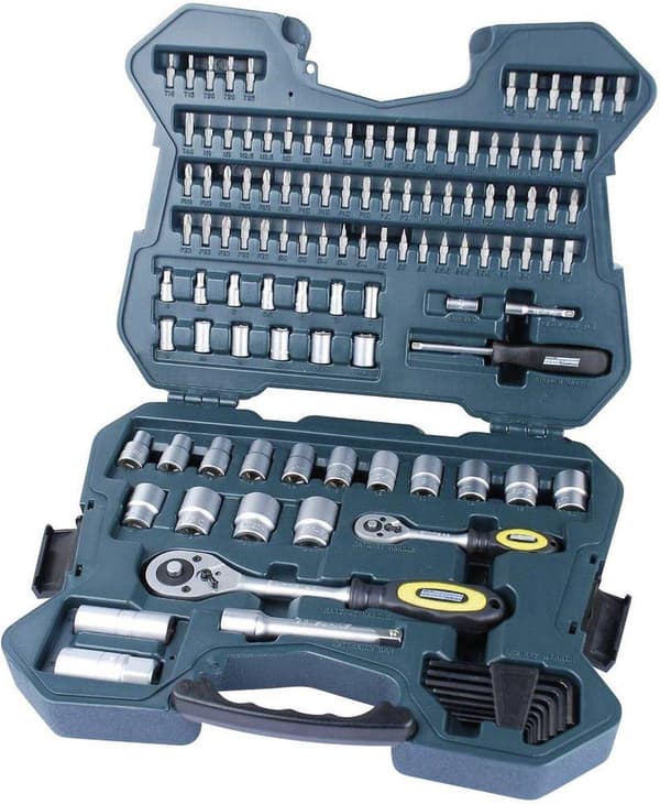 Brüder Mannesmann 98415 115-delt fatningssæt - 1/4" og 1/2"
