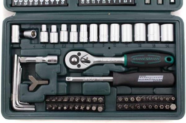 Mannesmann Socket box - 130 delar - Recording 1/4 - Plastfodral