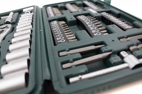 Mannesmann Socket box - 130 delar - Recording 1/4 - Plastfodral