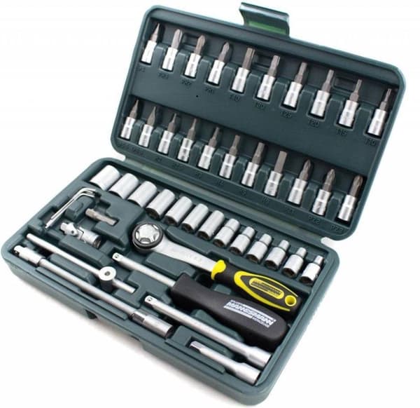 Brüder Mannesmann 2040 Hylsnyckelset Metrisk 1/4 (6,3 mm) 46 delar