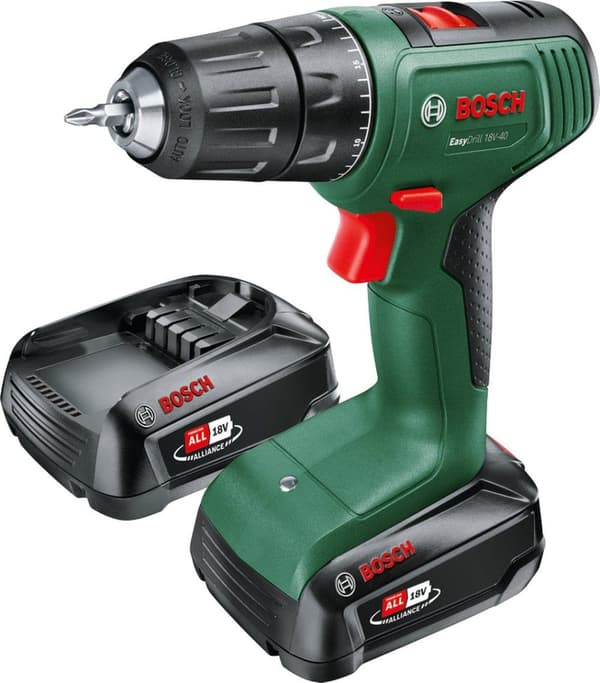 Bosch EasyDrill 18V-40 akkuporakone - 2 x 18 V akulla ja laturilla