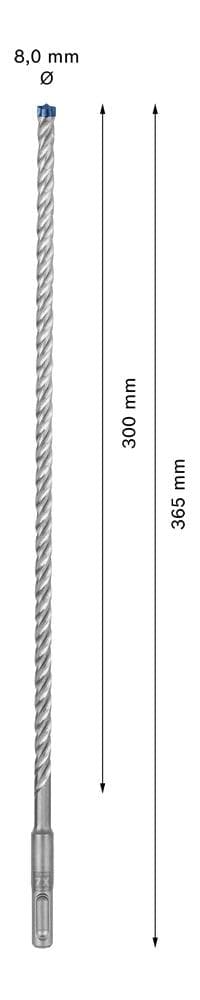 Bosch Tilbehør EXPERT SDS plus-7X 2608900092 Borehammer 1 stk(e) 8,00 mm Totallængde 365 mm SDS-Plus 1 stk.