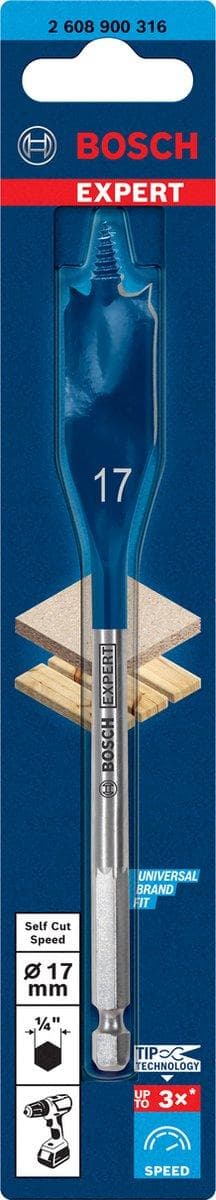 Bosch 2608900316 EXPERT Speed Drill Selvskæringshastighed, sekskantskaft 17 x 152 mm