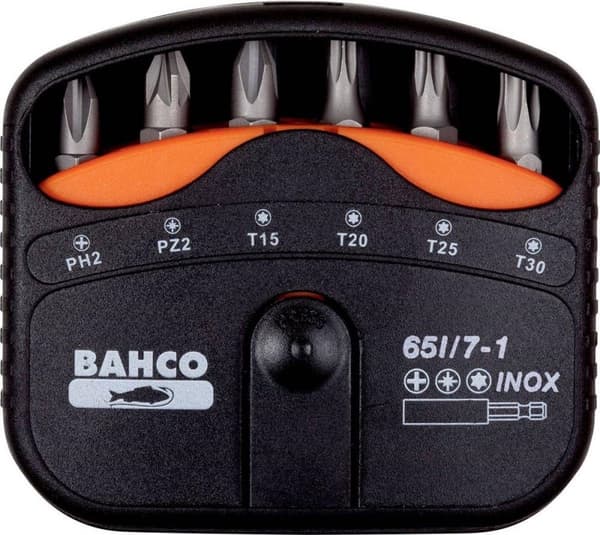 Bahco Bahco 65I/7-1 bitsæt 7-delt Phillips Phillips, Phillips Pozidriv, ydre sekskantet (TX)