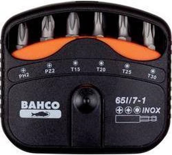 Bahco Bahco 65I/7-1 bitsæt 7-delt Phillips Phillips, Phillips Pozidriv, ydre sekskantet (TX)