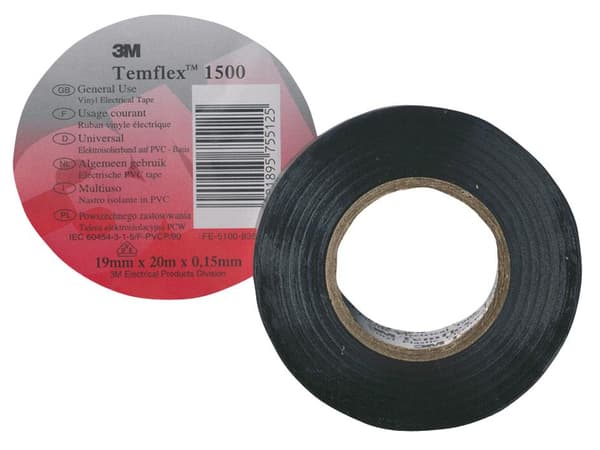 3M Temflex isoleringstejp - 15 mm / 10 meter - svart