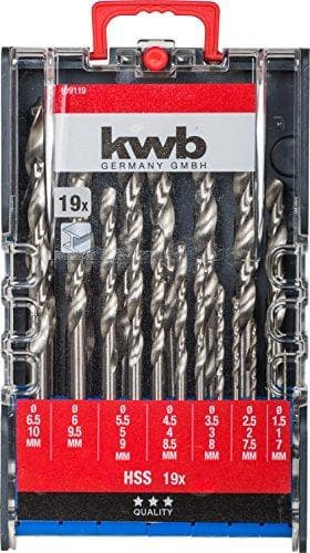 kwb 109119 stenspiralborsæt 19 stykker 1 mm, 10 mm 19 stykker (109119)