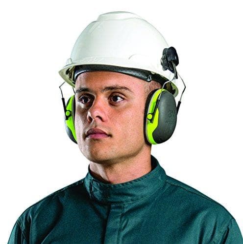 3M Peltor X4 hörselkåpor X4P3E, hjälmfäste - SNR 32 dB, grön-svart