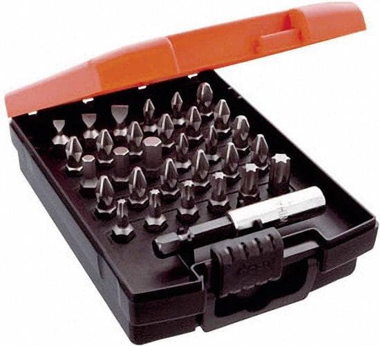 Wiha 11-delad bitssats 26252 slitsad, Phillips-huvud, Pozidriv-huvud, sexkant, TORX (26252)
