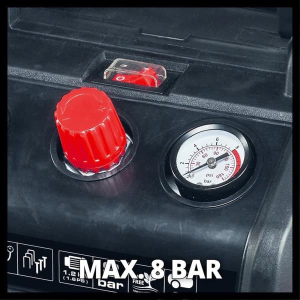 Einhell TC-AC 190/6/8 OR Set Pneumatisk kompressor 6 l 8 bar