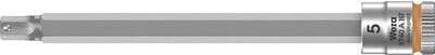 Wera 05003336001 8740 A HF Zyklop bit fatning med 1/4" drev med holdefunktion, 5,0 x 100 mm, fluorescerende orange