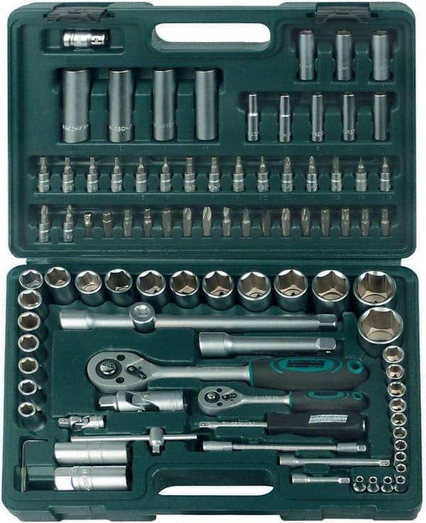 Brüder Mannesmann topnøglekasse 6,3 mm (1/4") og 12,5 mm (1/2") 94 stk. (M98410)