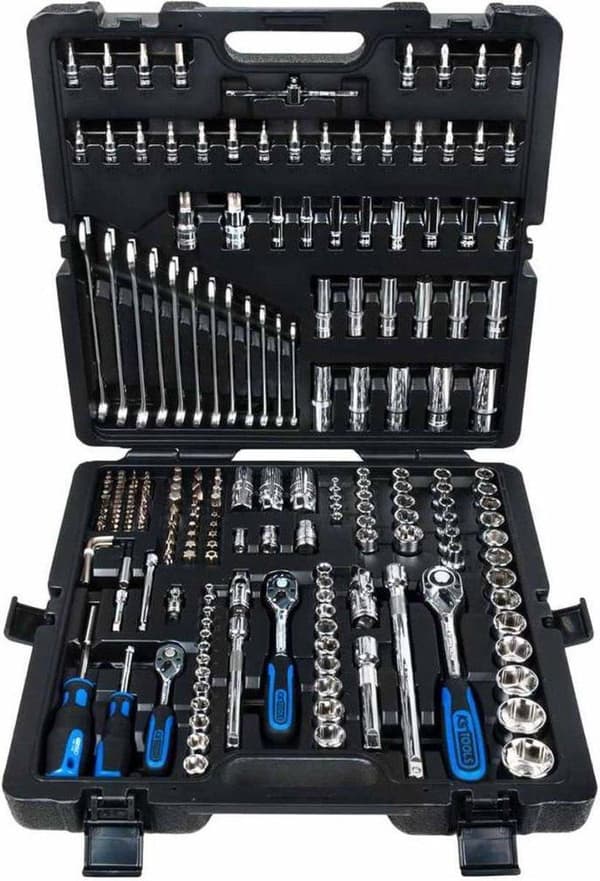 KS TOOLS 1/4" + 3/8" + 1/2" CHROMEplus hylsnyckelsats, 216 st. (918.0216)
