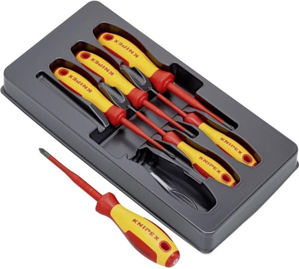 Knipex VDE skruvmejselsats, 6-delad Pozidriv, Phillips (00 20 12 V03)
