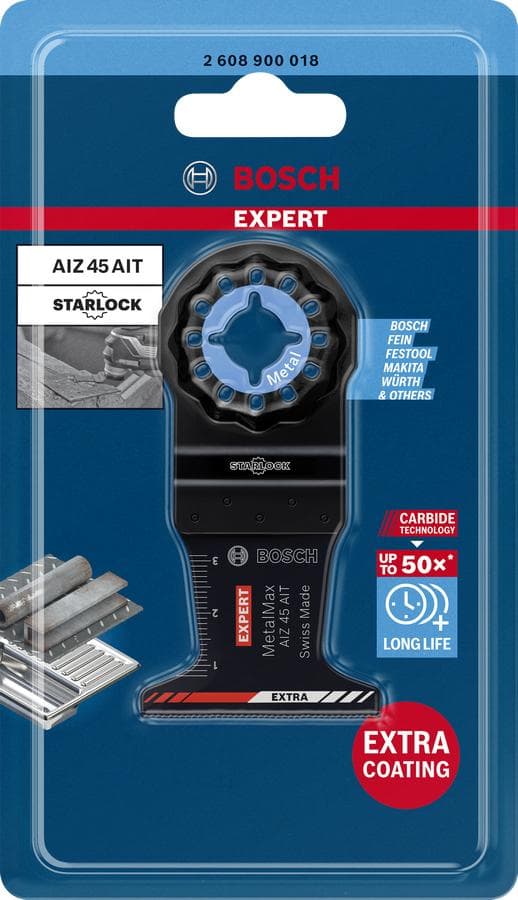Bosch Expert MetalMax AIZ 45 AIT - dyksavskæreklinge - til metal, rustfrit stål, stål, vinduesskruer, hærdet metal - længde: 88 mm - bredde: 45 mm