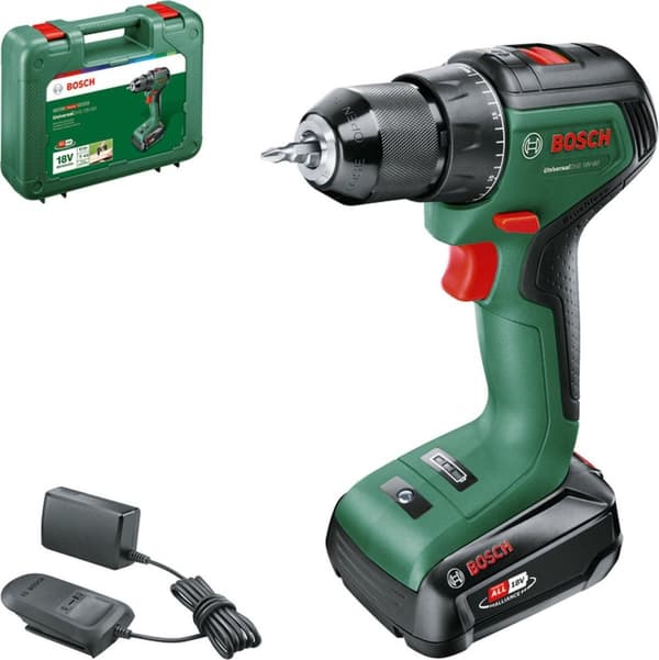 Bosch UniversalDrill 18V-60 - pora/ruuvimeisseli - akku - 2 nopeutta - istukka-avain 13 mm - 60 N m - 18 V