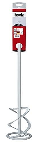 kwb Betong- och murbruksomrörare M14 för borrar, färgblandare med storlek 120 x 590 mm, blandarstav lämplig för behållare på 10 - 15 liter, minimum 70