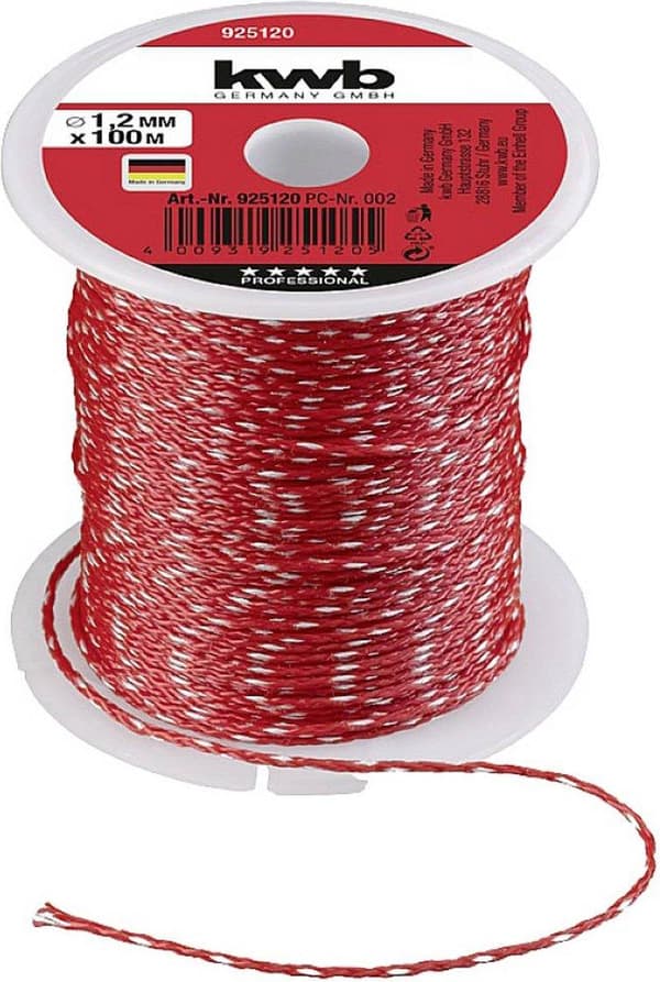 kwb 925120 murarsnöre 1,2 mm röd 100 m (925120)