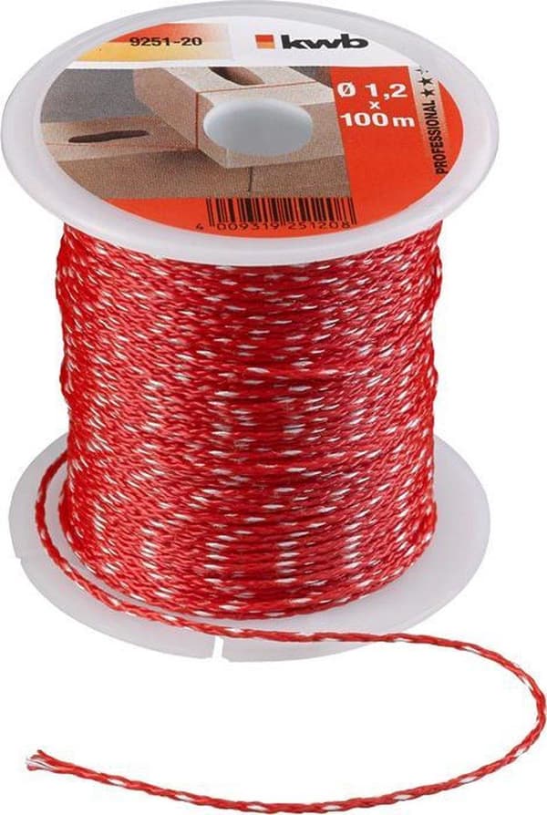 kwb 925120 murarsnöre 1,2 mm röd 100 m (925120)