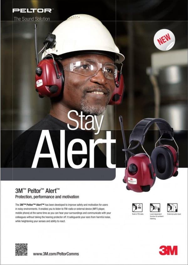 3M Peltor Alert M2RX72A2 impulshøreværn 32 dB 1 stk (M2RX72A2)