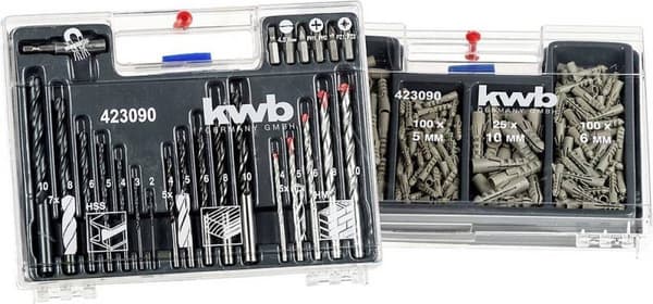 kwb 423090 fästelement sortiment, innehåll 300 st (423090)