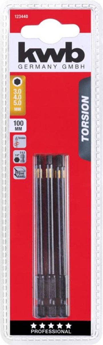 kwb 123440 bit set, 3 delar (123440)